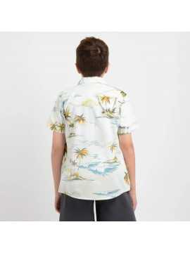 Camisa Manga Corta Palmade Beige Claro