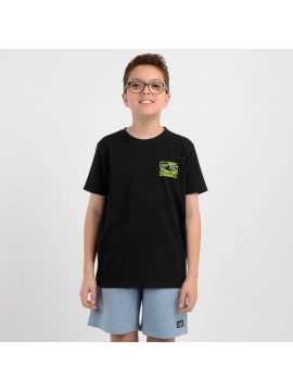 Polera Manga Corta Little Wave Negro