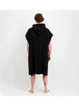 Poncho de toalla negro