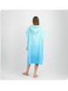 Poncho de toalla turquesa mujer