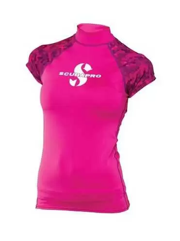 RASH GUARD DE MANGA CASQUILLO CON UPF 50, MUJER