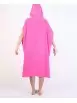 Poncho de toalla rosado mujer