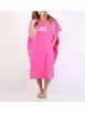 Poncho de toalla rosado mujer