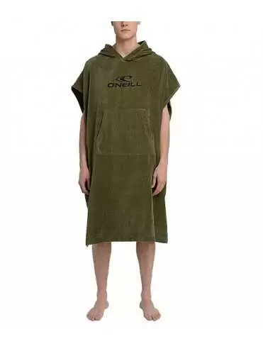 Poncho de toalla verde