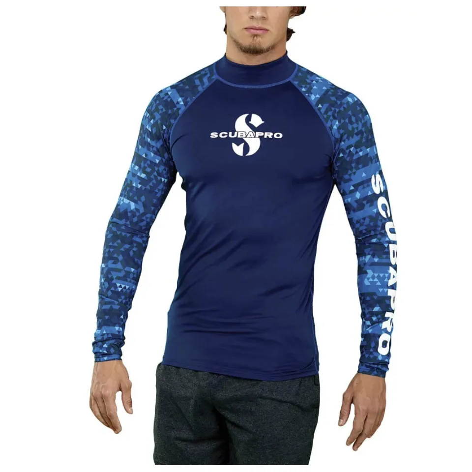 Rash Guard de Manga Larga con UPF 50, Hombre