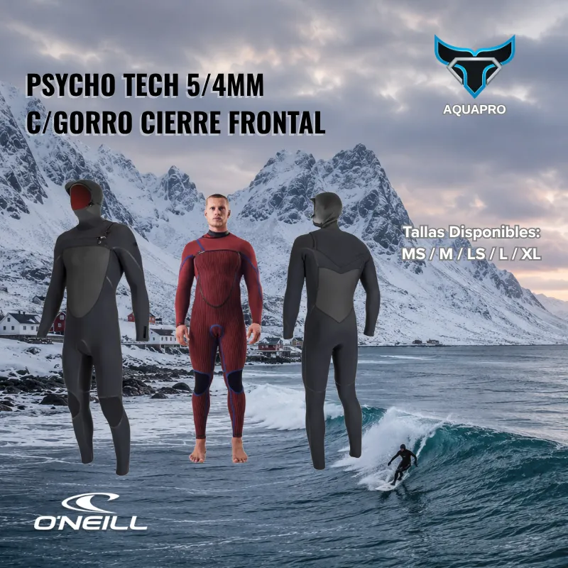 TRAJE HOMBRE PSYCHO TECH 5.4MM CHEST ZIP W/HOOD
