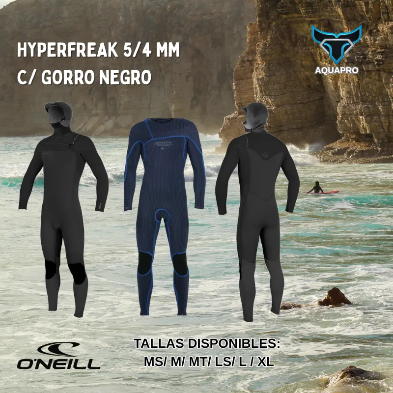 TRAJE HOMBRE HYPERFREAK 5.4MM CHEST ZIP W/HOOD