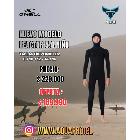 TRAJE NIÑO REACTOR II 5/4 MM